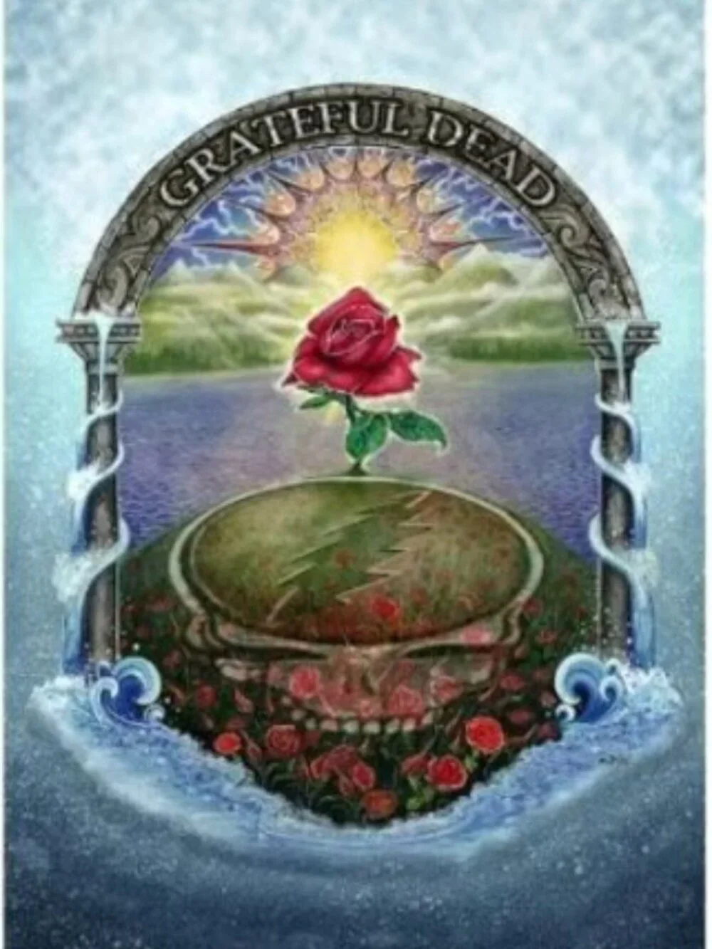 Grateful Dead Rose Garden Tapestry by Mike DuBois ~ 30” x 45” ~ Brand New!